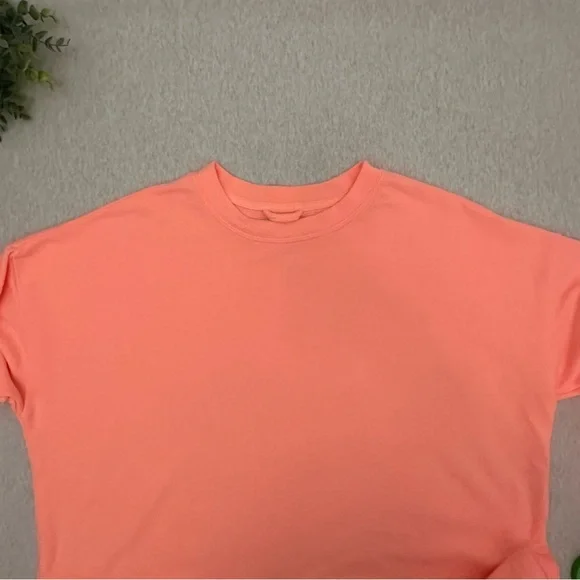 Aerie Women’s Orange Cotton Oversized Crew Neck Sweater Size S - Picture 4 of 11